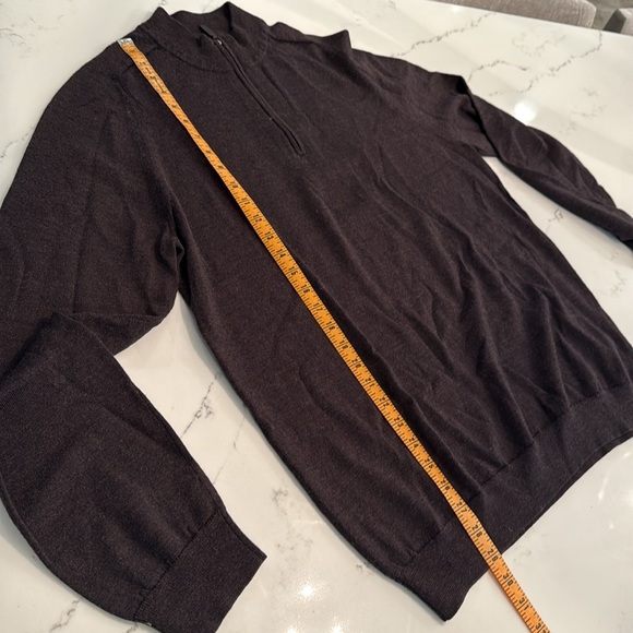 Nordstrom XL Tall 100% Extra Fine Merino Wool 1/4 zip sweater - Picture 6 of 6